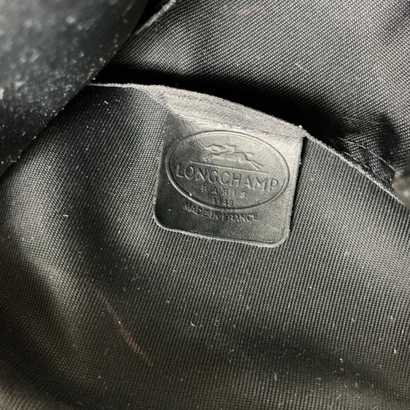 Longchamp Roseau Bamboo Toggle Black Leather Backpack Shoulder Bag - Picture 10 of 12